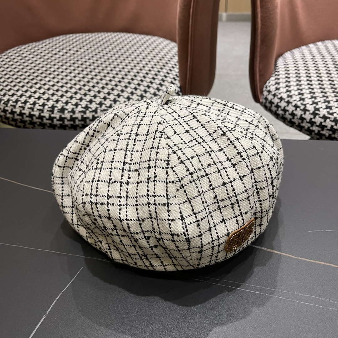 巴黎世家Balenclaga🔻 帽子女贝雷帽春秋款小香风南瓜帽ins 网红显脸小八角帽蓓蕾画家帽