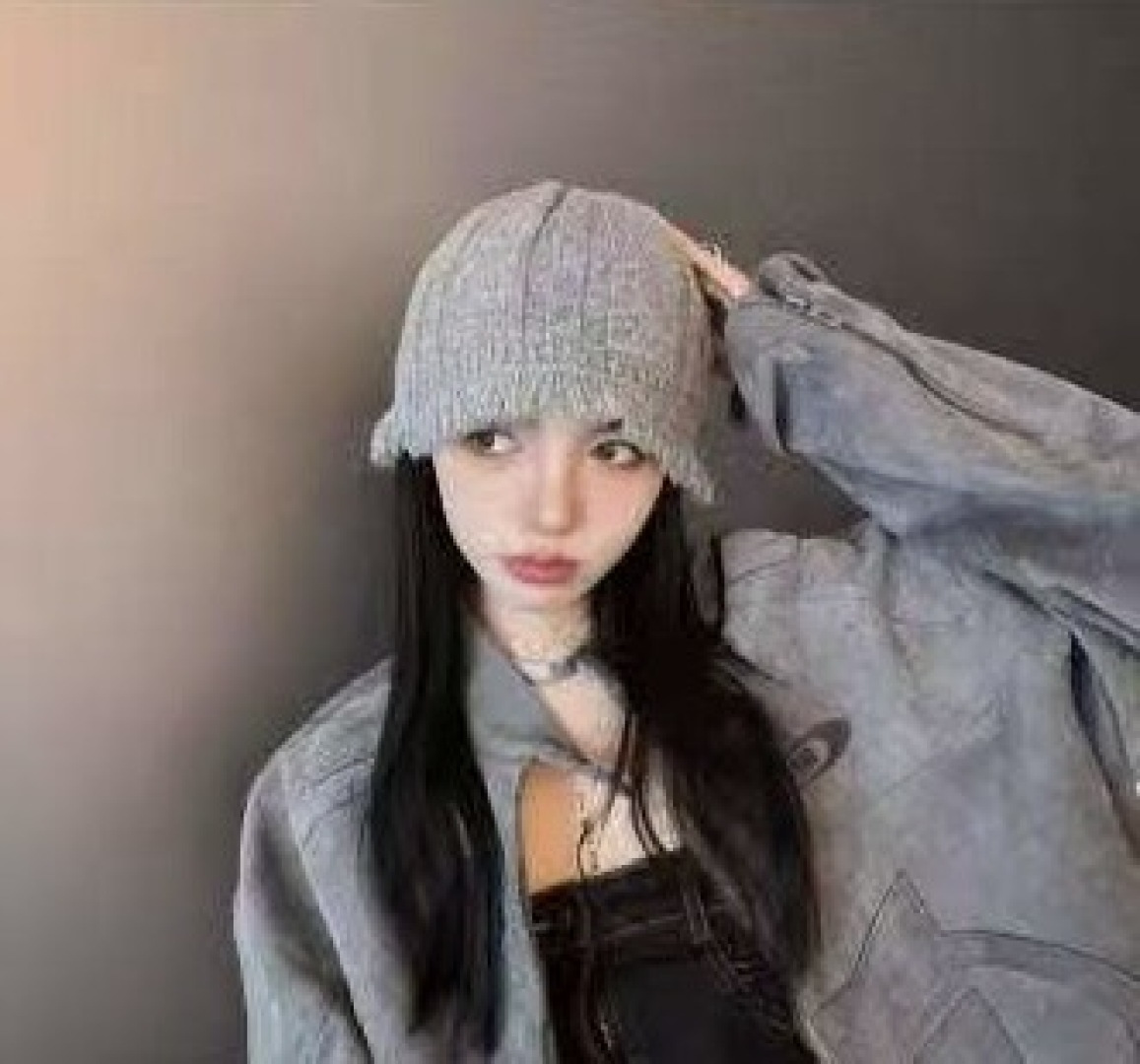  香奈儿，2025韩系毛边针织渔夫帽子女秋冬季甜美保暖百搭显脸小毛线盆帽潮