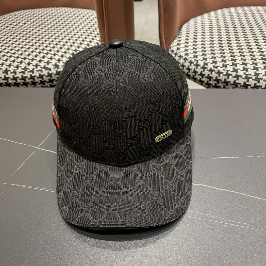 Gucci(古奇)新款原单棒球帽， 北面刺绣！专柜1:1，进口帆布+代购热门，男女可用百搭款，质量超赞！