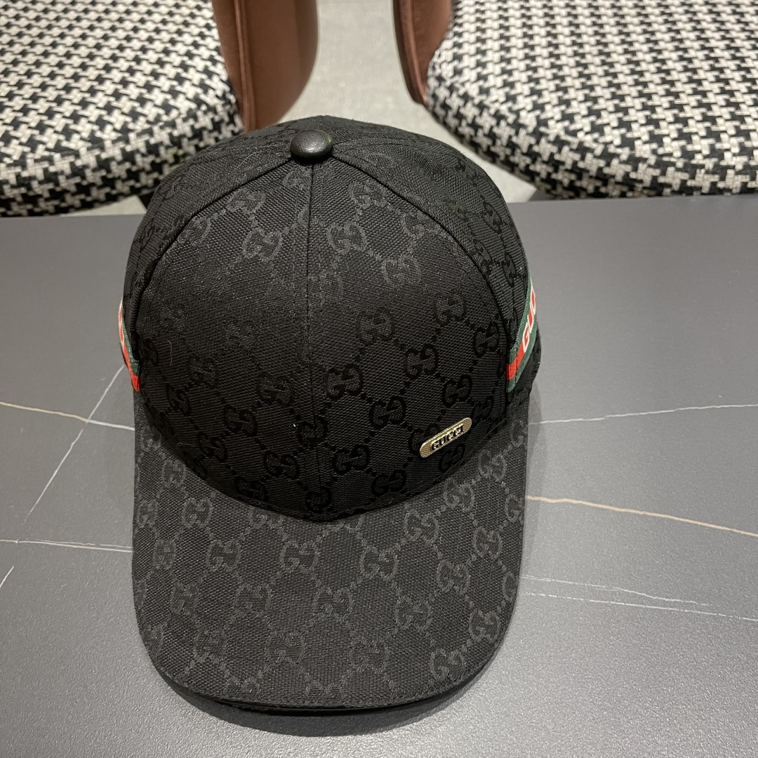 Gucci(古奇)新款原单棒球帽， 北面刺绣！专柜1:1，进口帆布+代购热门，男女可用百搭款，质量超赞！