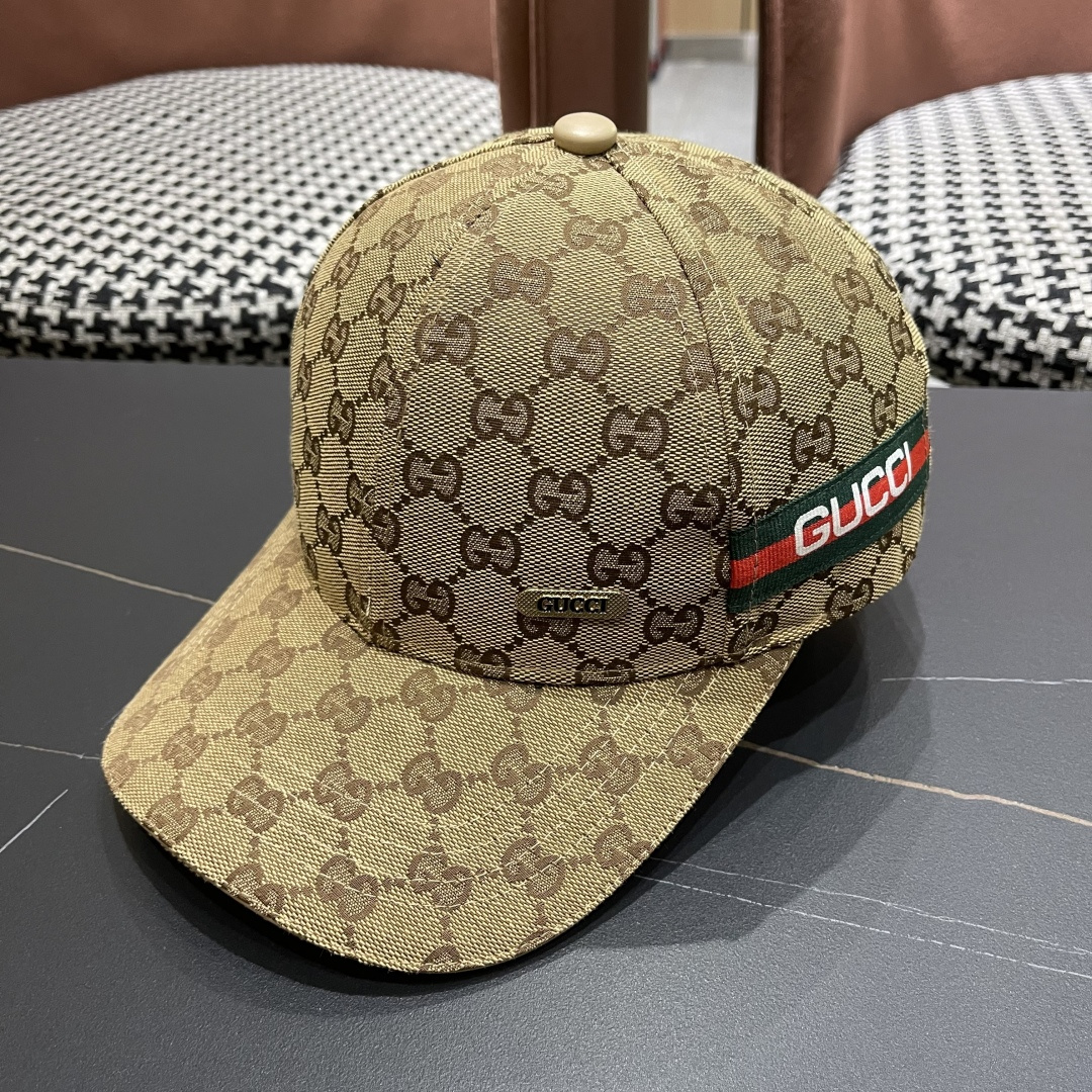 Gucci(古奇)新款原单棒球帽， 北面刺绣！专柜1:1，进口帆布+代购热门，男女可用百搭款，质量超赞！