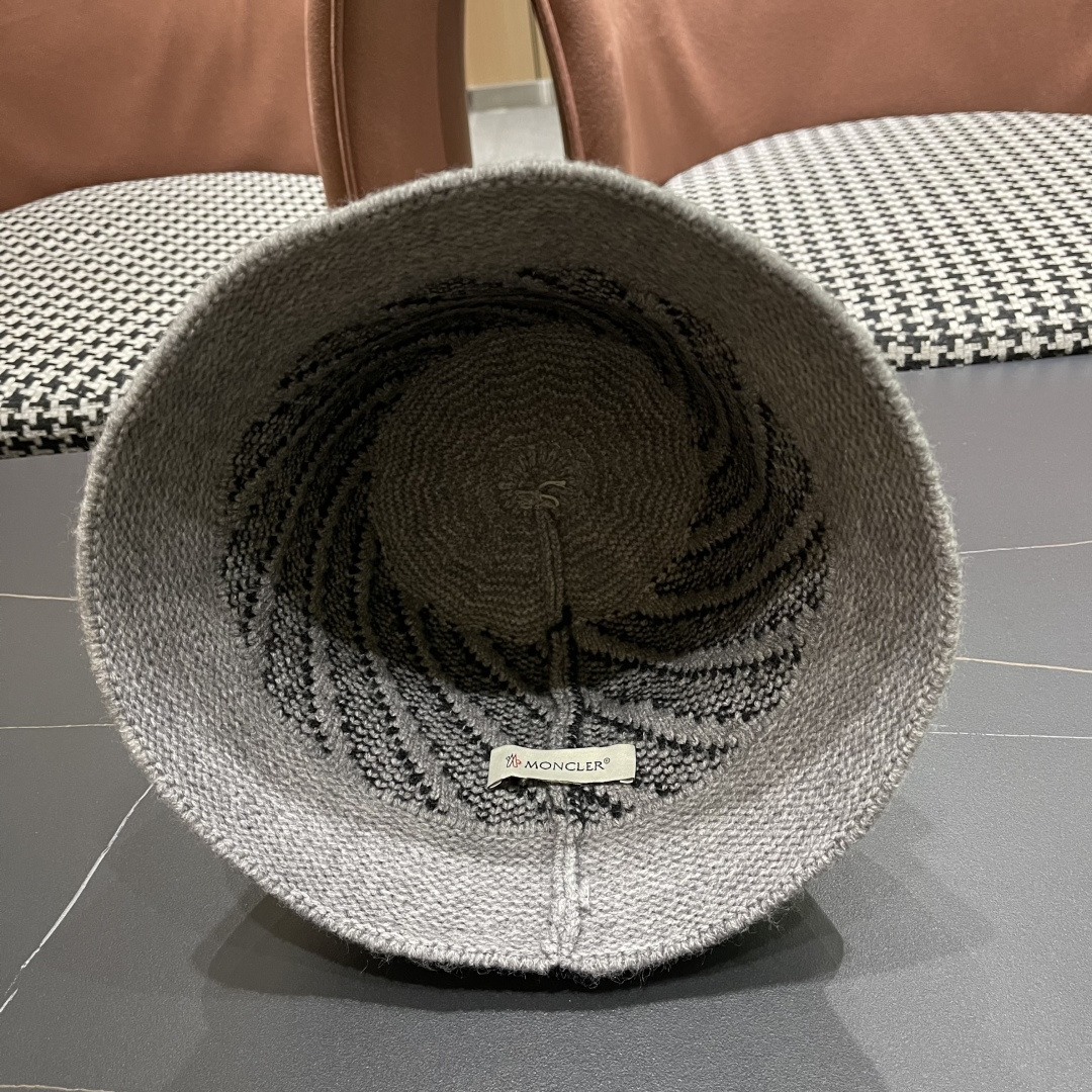 蒙口 渔夫帽女秋冬季毛绒针织大头围盆帽显脸小保暖冷帽子 2025新款加厚