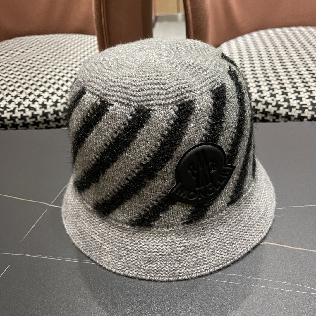 蒙口 渔夫帽女秋冬季毛绒针织大头围盆帽显脸小保暖冷帽子 2025新款加厚