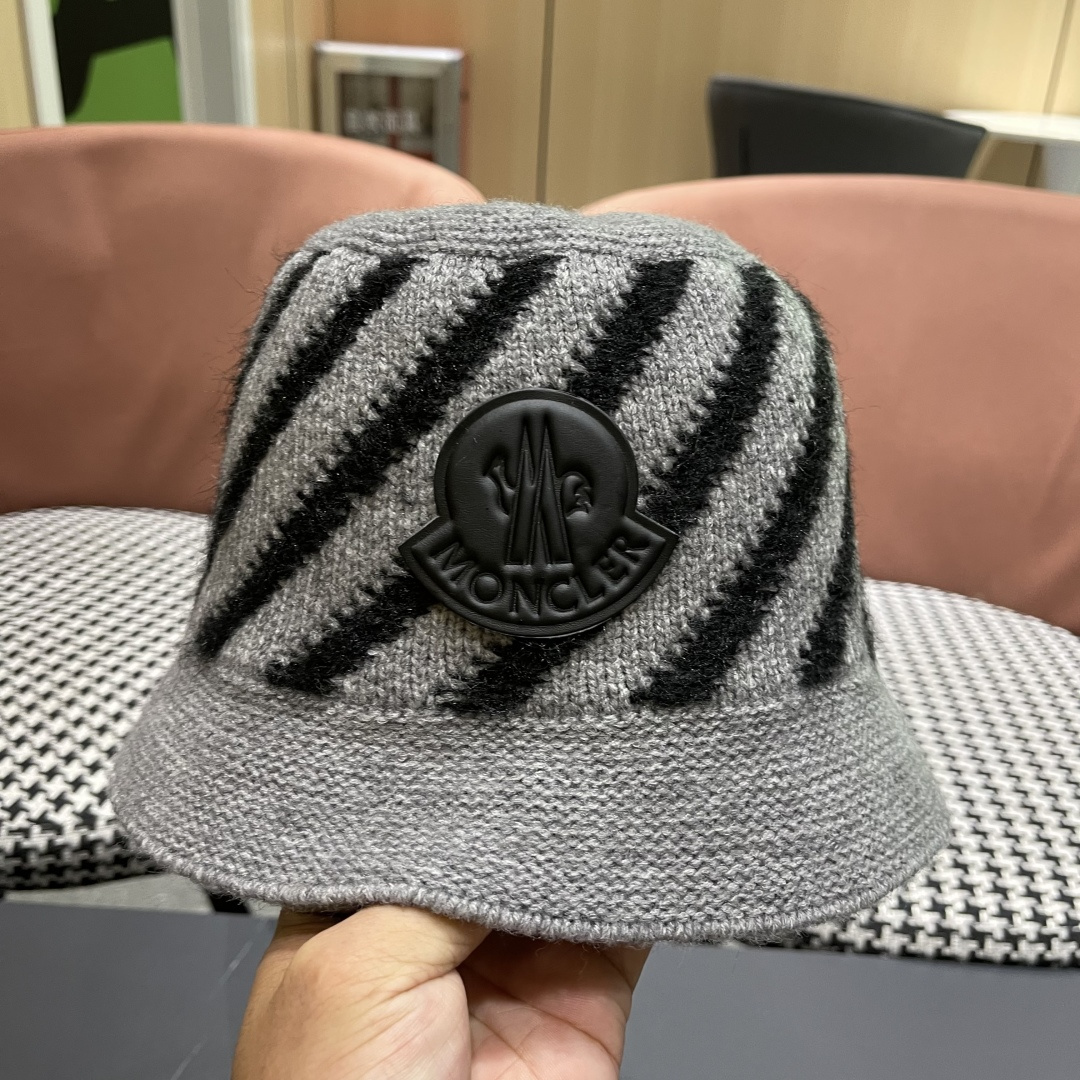 蒙口 渔夫帽女秋冬季毛绒针织大头围盆帽显脸小保暖冷帽子 2025新款加厚