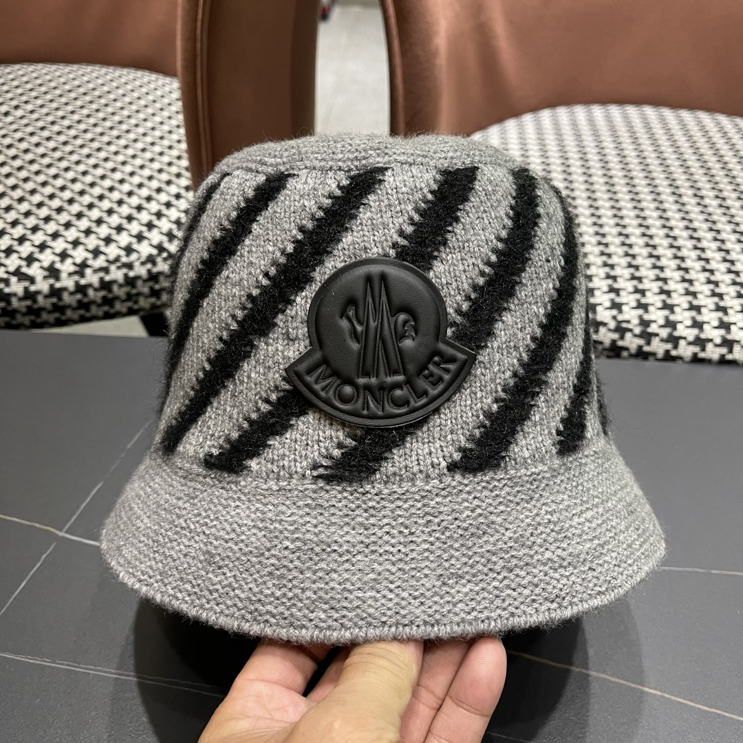 蒙口 渔夫帽女秋冬季毛绒针织大头围盆帽显脸小保暖冷帽子 2025新款加厚