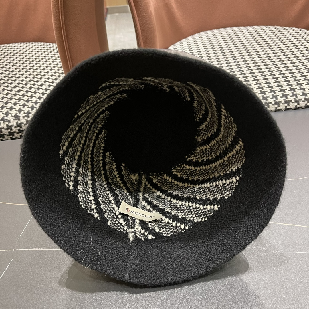 蒙口 渔夫帽女秋冬季毛绒针织大头围盆帽显脸小保暖冷帽子 2025新款加厚