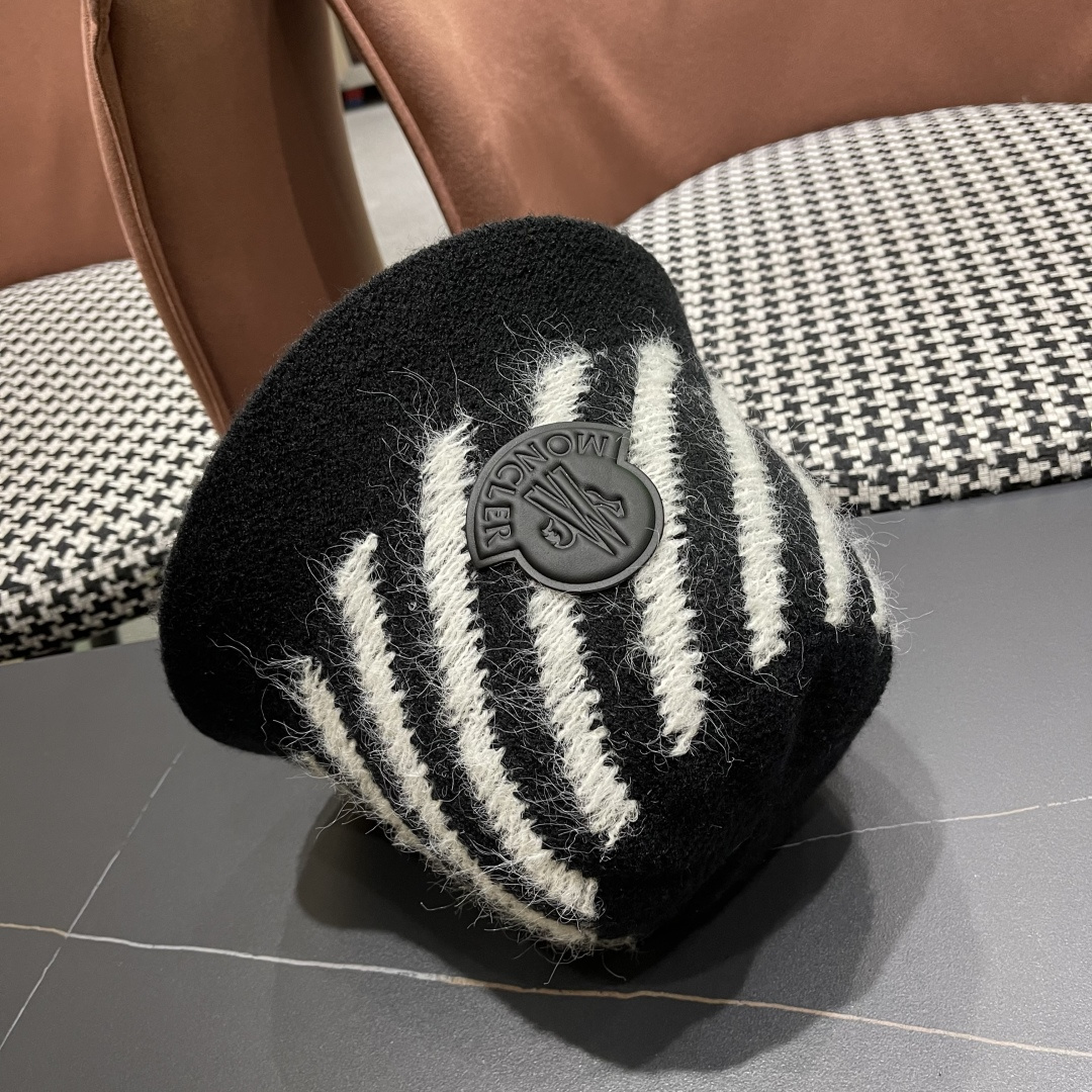 蒙口 渔夫帽女秋冬季毛绒针织大头围盆帽显脸小保暖冷帽子 2025新款加厚