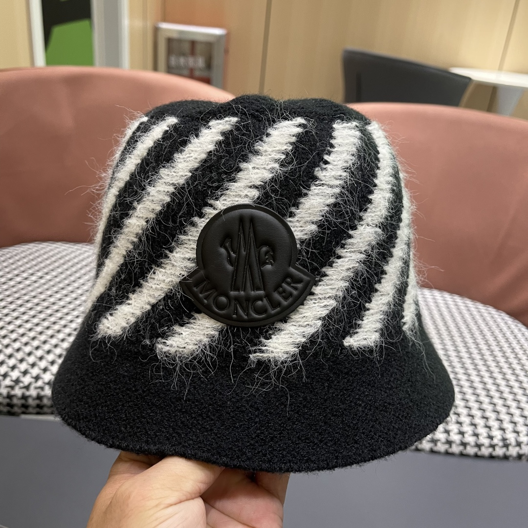 蒙口 渔夫帽女秋冬季毛绒针织大头围盆帽显脸小保暖冷帽子 2025新款加厚