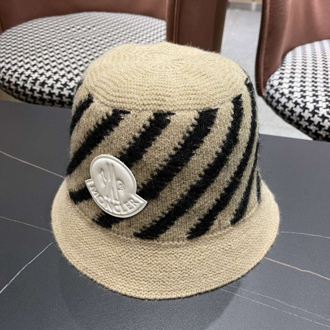 蒙口 渔夫帽女秋冬季毛绒针织大头围盆帽显脸小保暖冷帽子 2025新款加厚