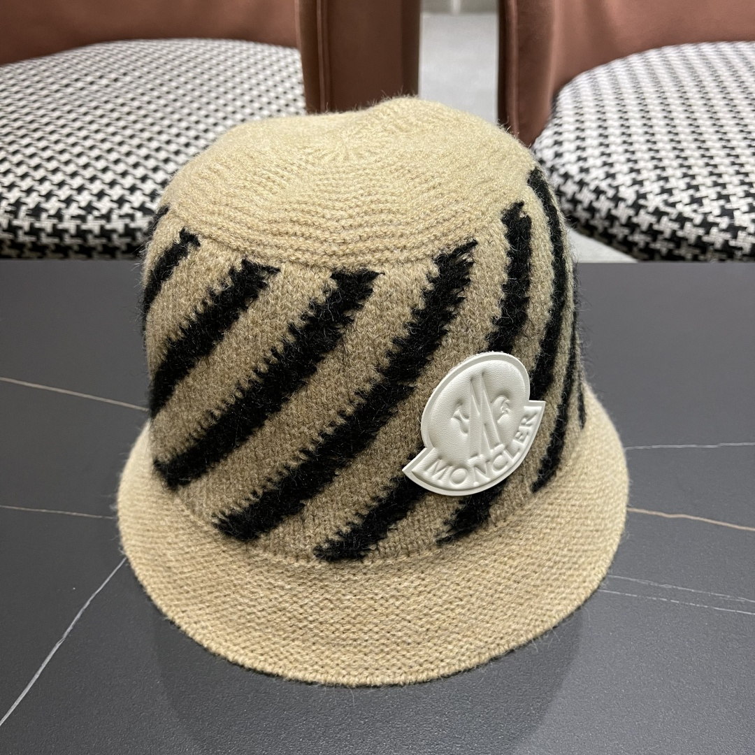 蒙口 渔夫帽女秋冬季毛绒针织大头围盆帽显脸小保暖冷帽子 2025新款加厚