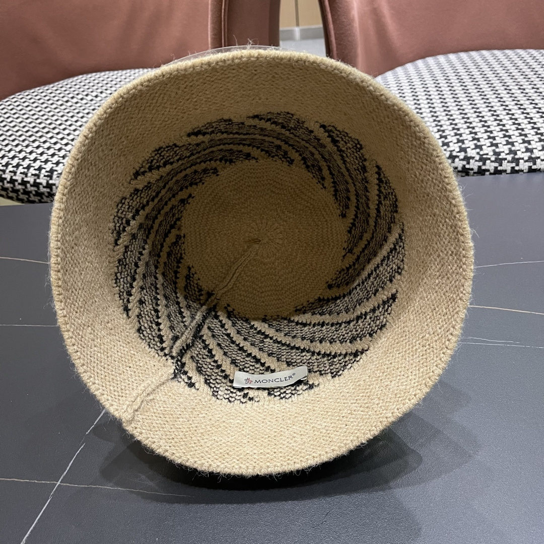 蒙口 渔夫帽女秋冬季毛绒针织大头围盆帽显脸小保暖冷帽子 2025新款加厚