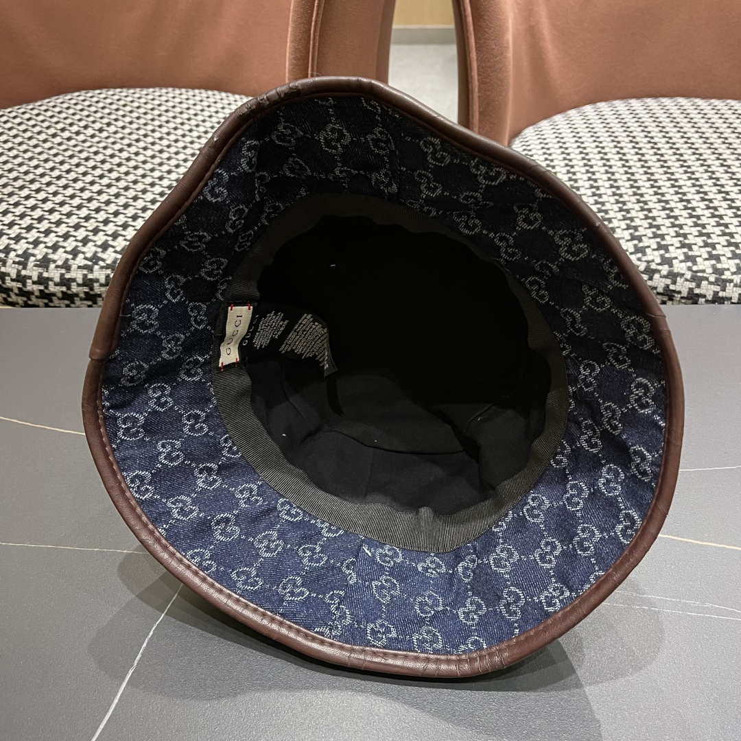  原单品质
GUCCI古奇渔夫帽👒官网新品Gucci渔夫帽火爆来袭 工艺非常精美 高档大气上档次！低调奢