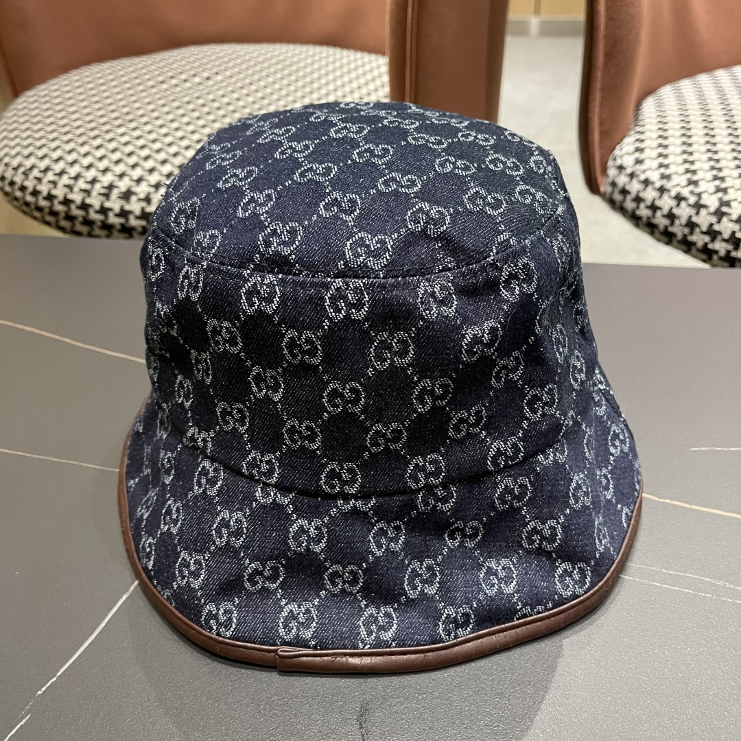 原单品质GUCCI古奇渔夫帽👒官网新品Gucci渔夫帽火爆来袭 工艺非常精美 高档大气上档次！低调奢华，