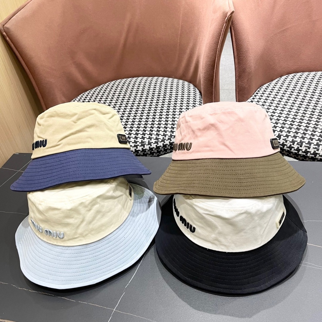  谬谬miumiu 官网同步上线 韩版新款英式运动款重工定制款11原单品质 男女通用渔夫帽 原版质量专柜