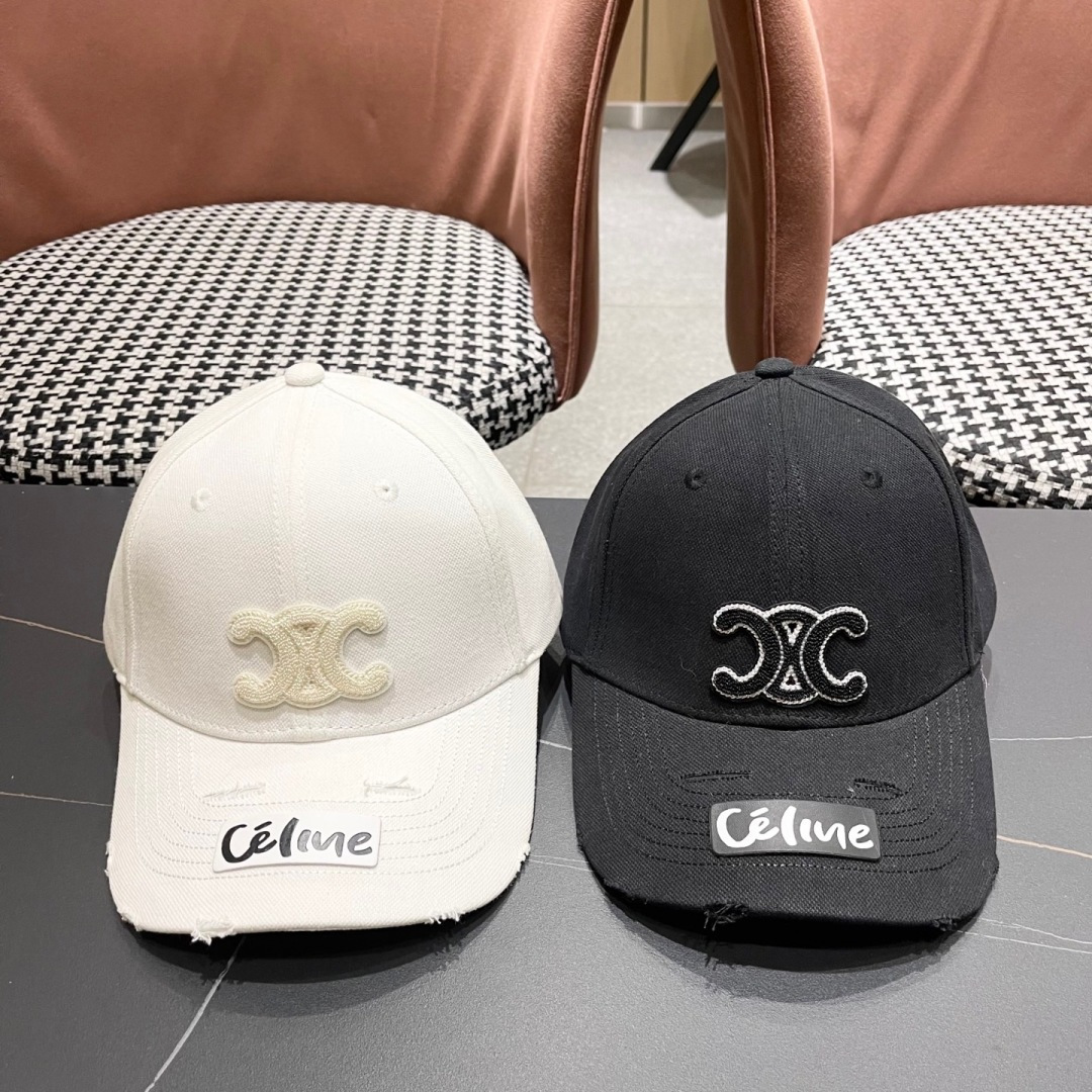 【CELINE赛琳】高品质凯旋门宽檐棒球帽女春秋新款时尚破泂做旧
硬顶防晒鸭舌帽男