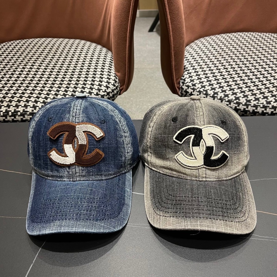  香奈儿CHANEL新品牛仔棒球帽，小香经典简约，时尚休闲设计 跑量新品，网红款