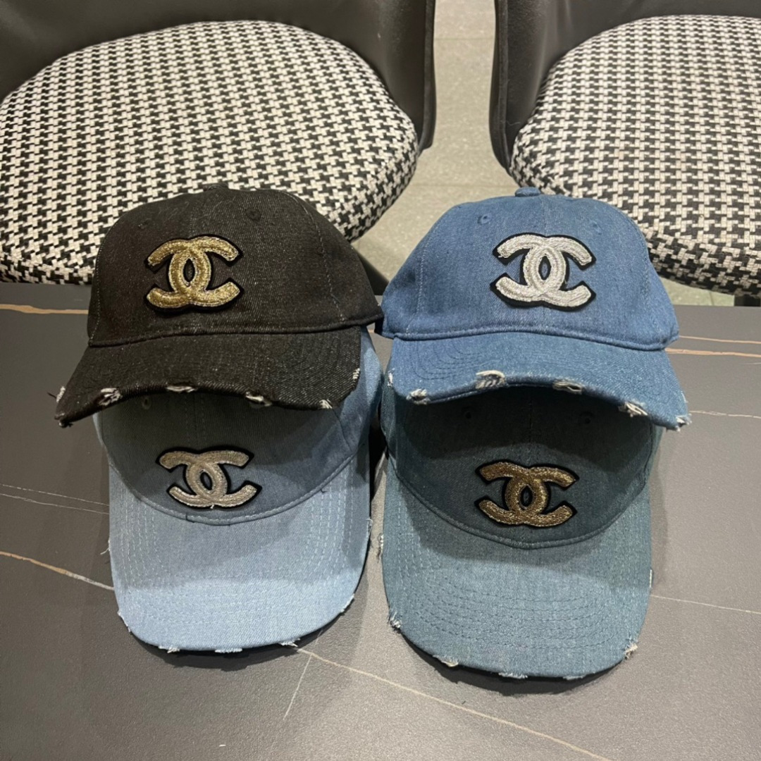  香奈儿CHANEL 2025牛仔新品棒球帽，经典简约，时尚休闲设计 跑量新品