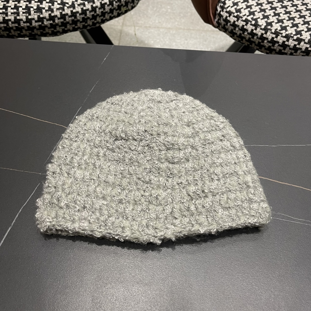 MONCLER蒙口甜美立体花朵手工毛线帽女秋冬韩系百搭显脸小护耳帽保暖针织帽子