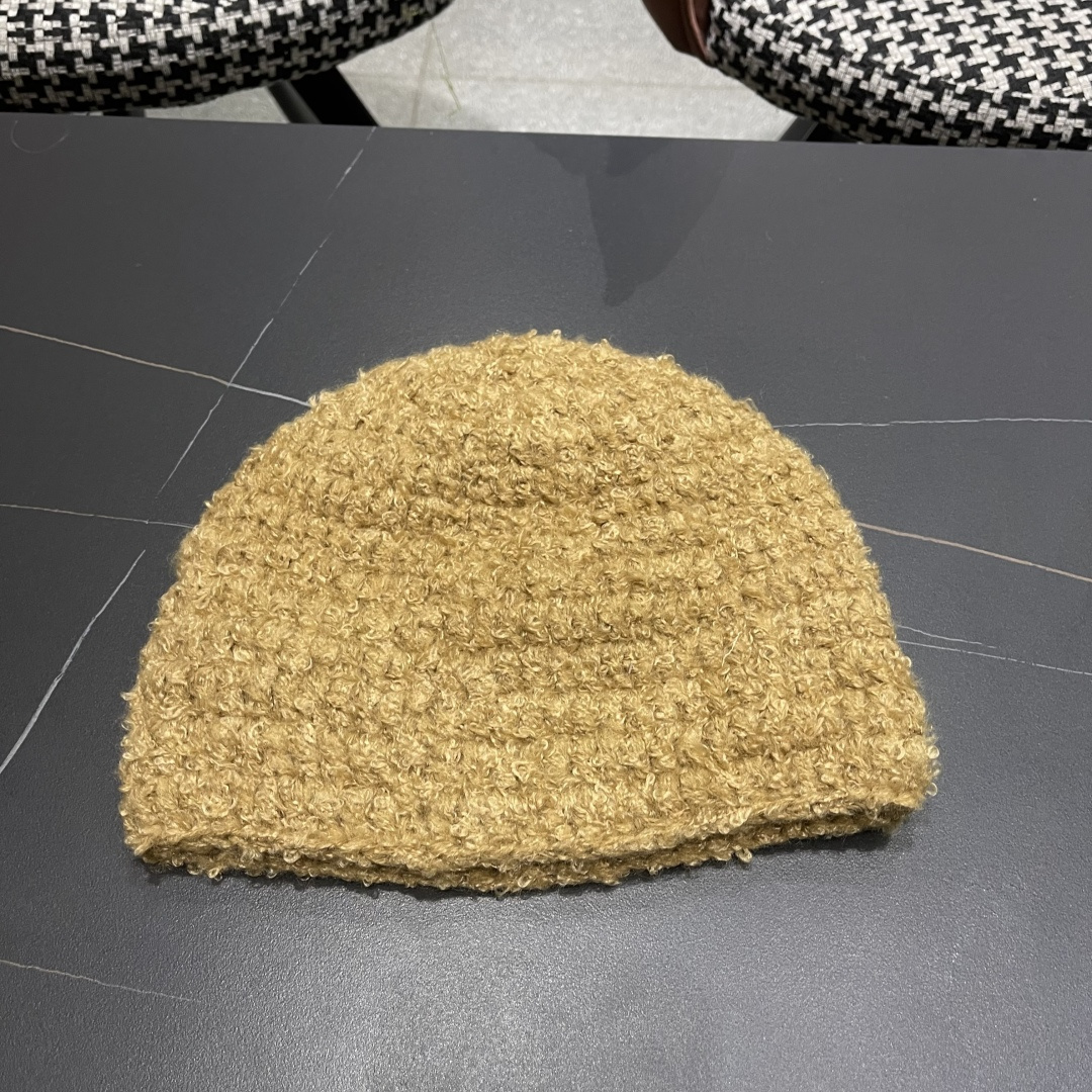 MONCLER蒙口甜美立体花朵手工毛线帽女秋冬韩系百搭显脸小护耳帽保暖针织帽子