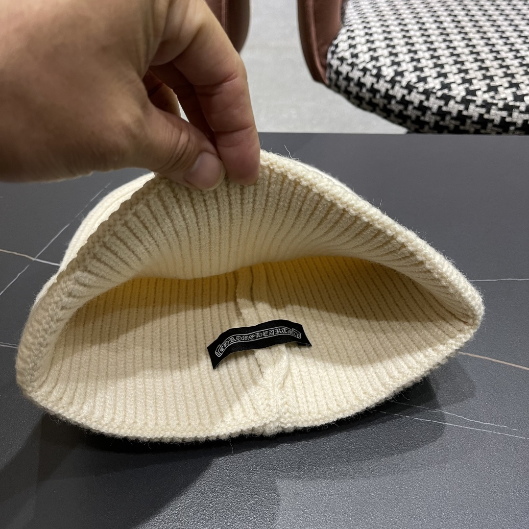 克罗心 新品韩版毛线帽潮男套头优雅十字架刺绣字母嘻哈针织帽秋冬女保暖