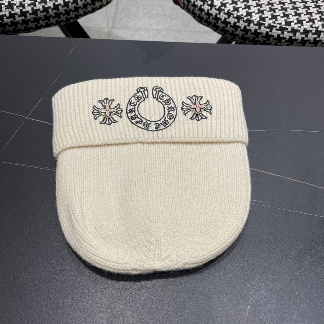 克罗心 新品韩版毛线帽潮男套头优雅十字架刺绣字母嘻哈针织帽秋冬女保暖