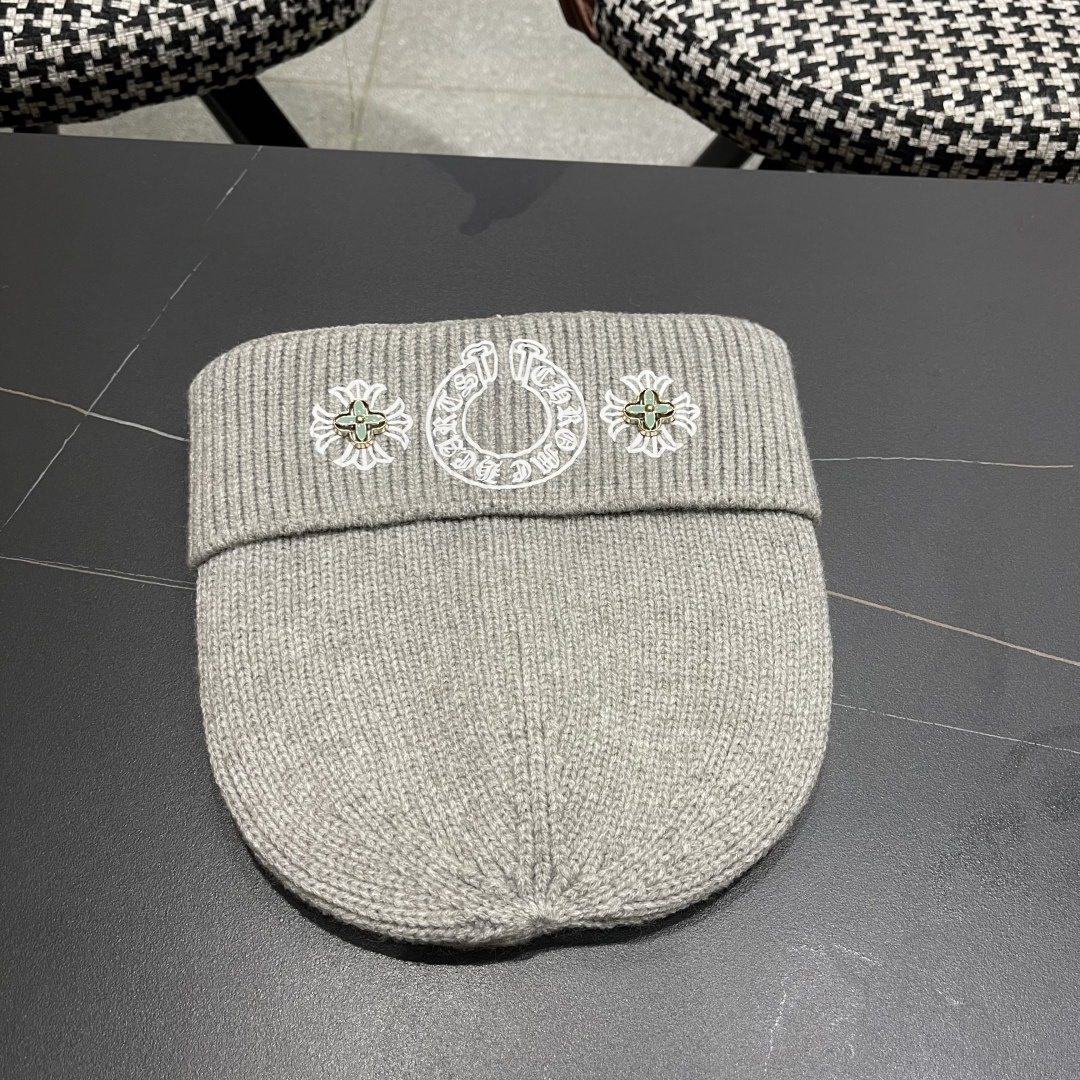 克罗心 新品韩版毛线帽潮男套头优雅十字架刺绣字母嘻哈针织帽秋冬女保暖