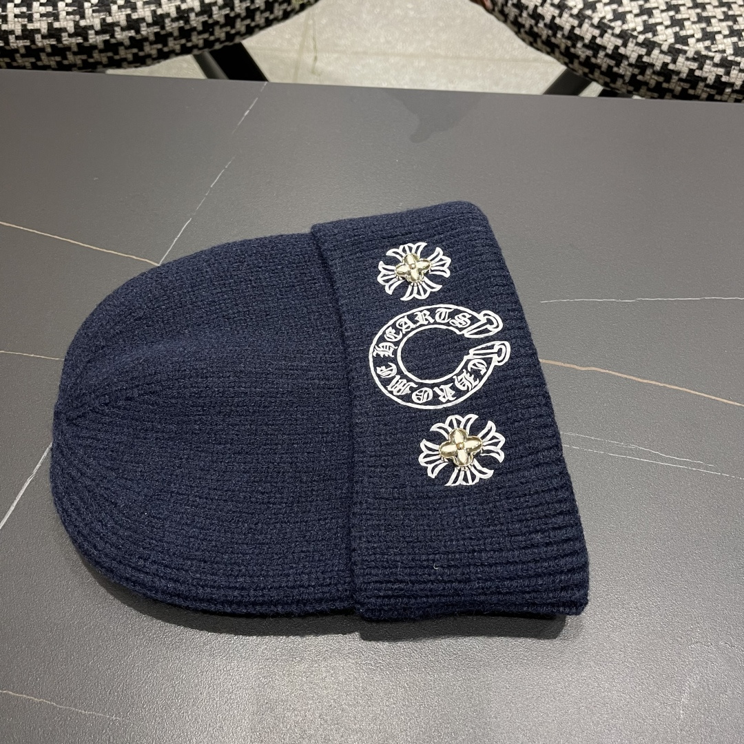 克罗心 新品韩版毛线帽潮男套头优雅十字架刺绣字母嘻哈针织帽秋冬女保暖