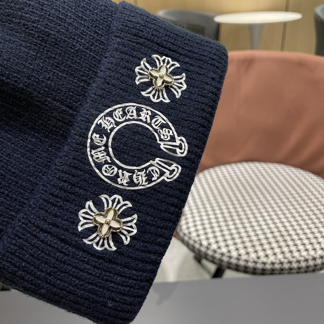 克罗心 新品韩版毛线帽潮男套头优雅十字架刺绣字母嘻哈针织帽秋冬女保暖