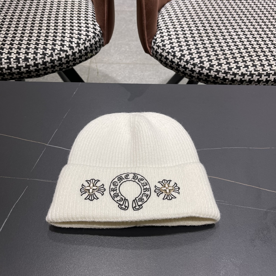 克罗心 新品韩版毛线帽潮男套头优雅十字架刺绣字母嘻哈针织帽秋冬女保暖