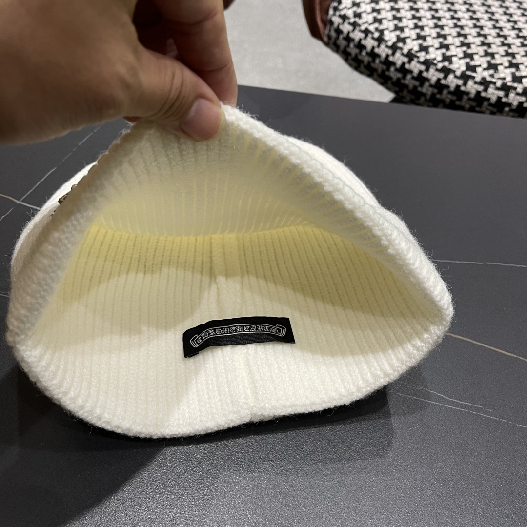 克罗心 新品韩版毛线帽潮男套头优雅十字架刺绣字母嘻哈针织帽秋冬女保暖