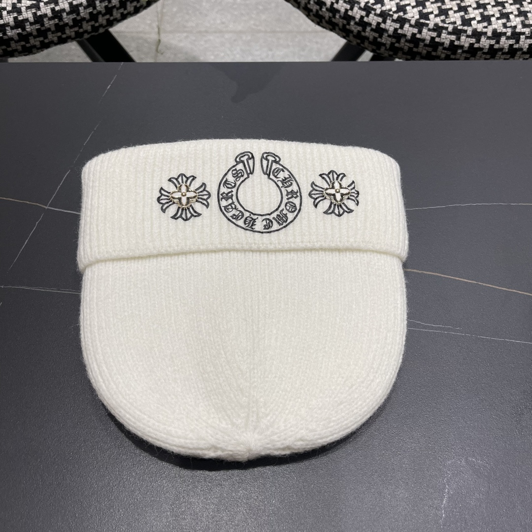 克罗心 新品韩版毛线帽潮男套头优雅十字架刺绣字母嘻哈针织帽秋冬女保暖