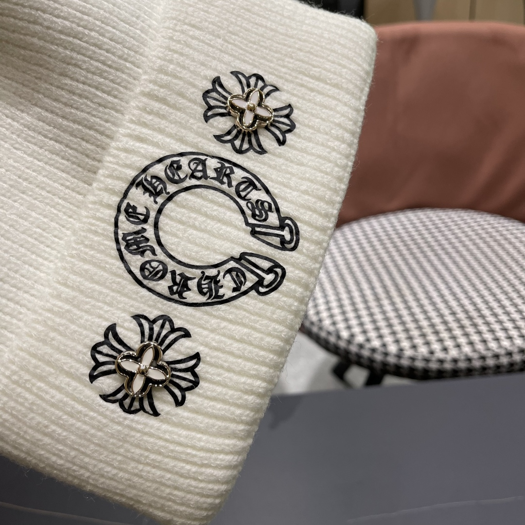 克罗心 新品韩版毛线帽潮男套头优雅十字架刺绣字母嘻哈针织帽秋冬女保暖