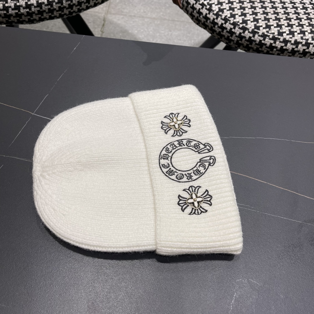 克罗心 新品韩版毛线帽潮男套头优雅十字架刺绣字母嘻哈针织帽秋冬女保暖