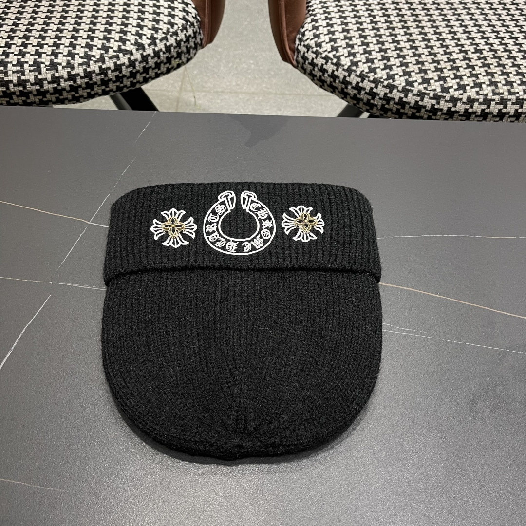 克罗心 新品韩版毛线帽潮男套头优雅十字架刺绣字母嘻哈针织帽秋冬女保暖