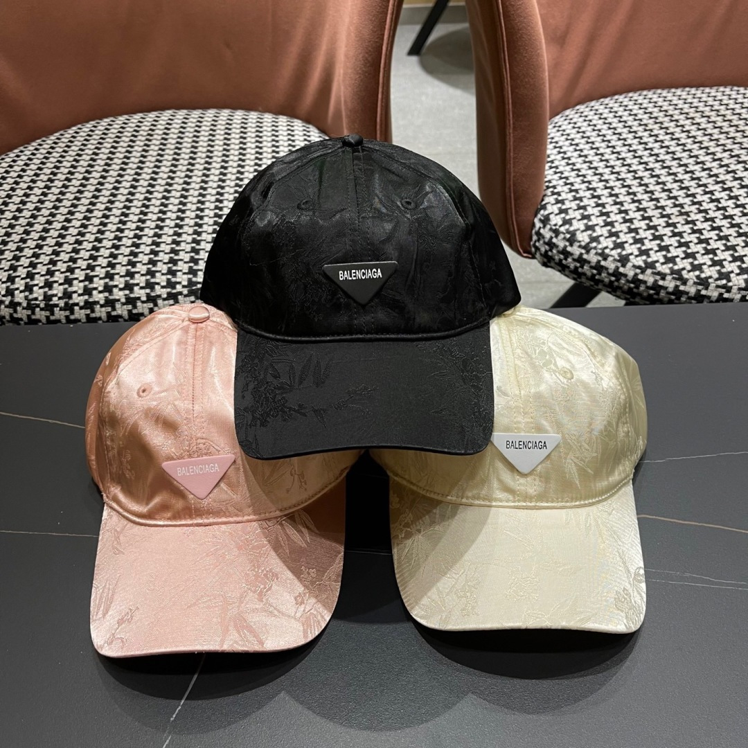  BALENCIAGA巴黎世家🆕国风立体竹叶时尚棒球帽女夏季新款百搭休闲鸭舌
帽户外遮阳帽