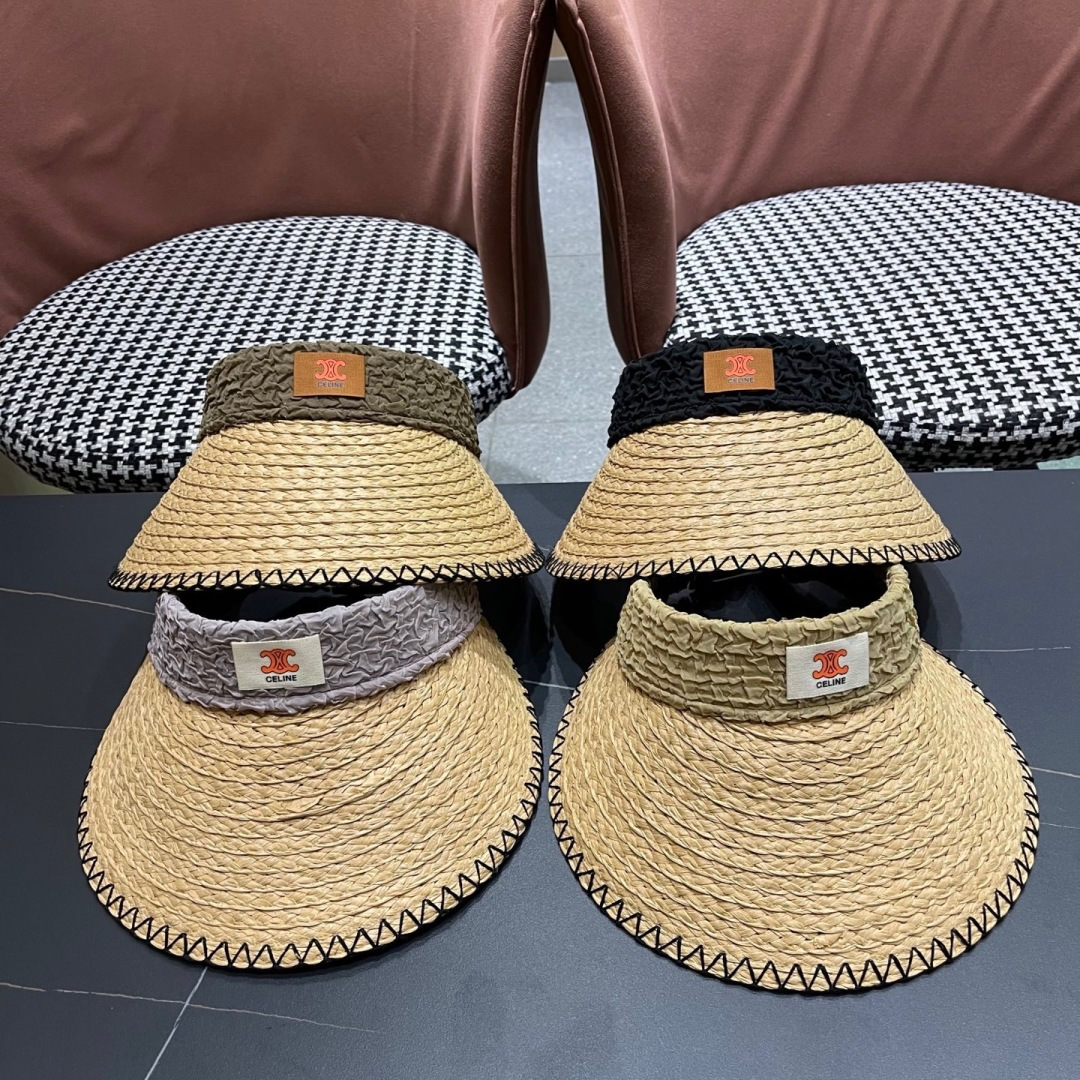 【CELINE赛琳】草编发箍空顶帽海边度假潮流帽子女2025新款
夏季沙滩遮阳防晒帽子