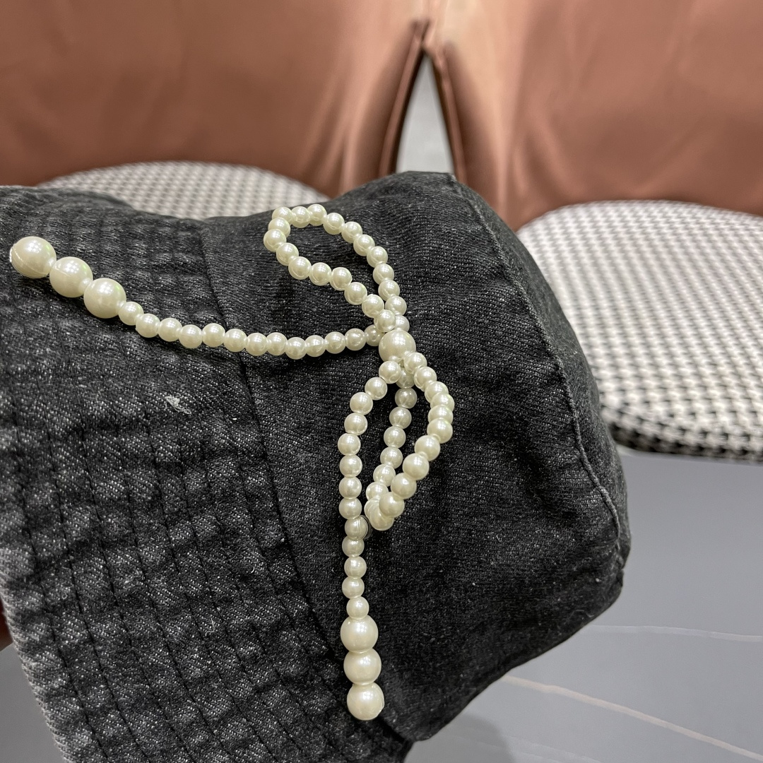  chanel香奈儿牛仔登山帽渔夫帽女夏季新款大头围防晒帽遮阳帽户外百搭盆帽