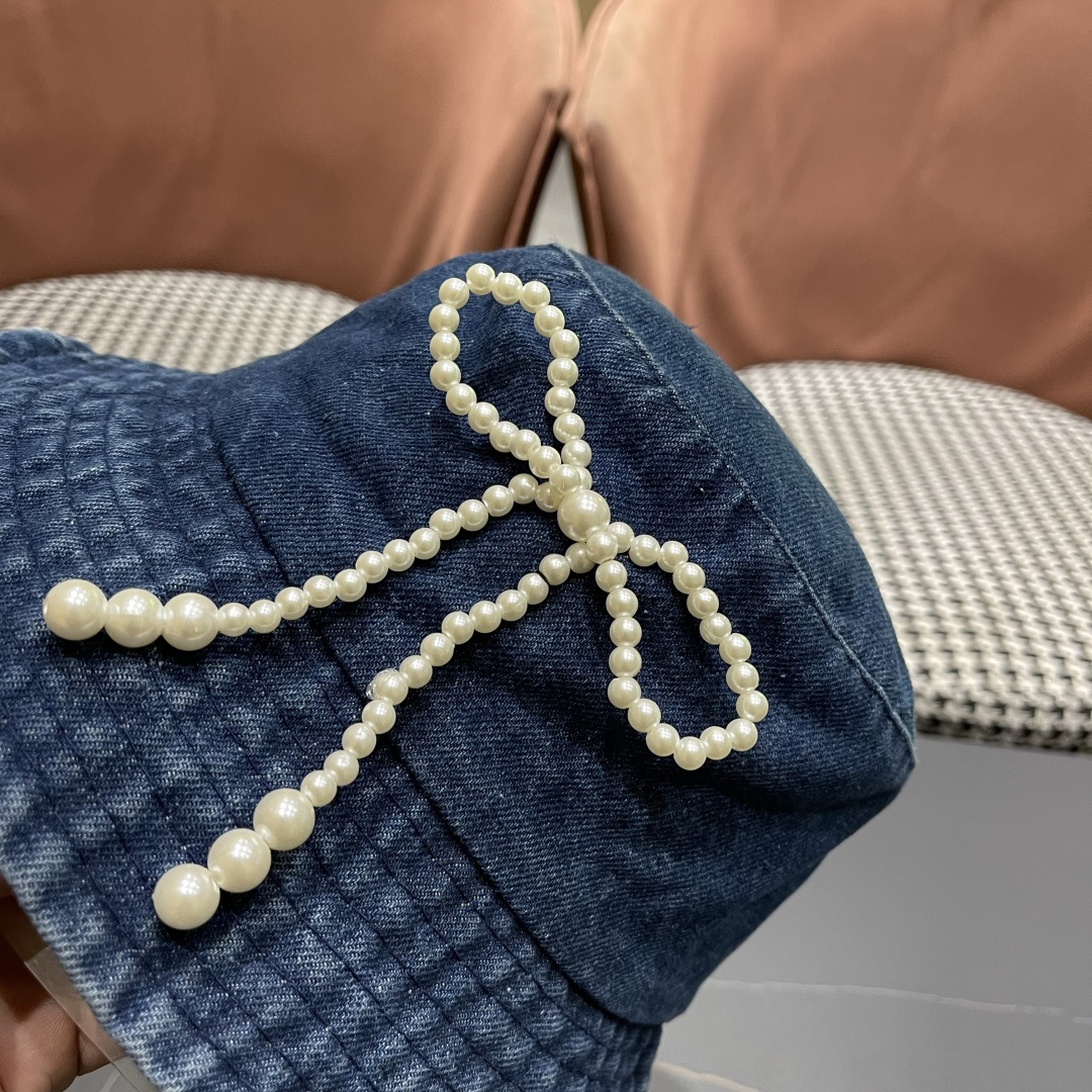  chanel香奈儿牛仔登山帽渔夫帽女夏季新款大头围防晒帽遮阳帽户外百搭盆帽