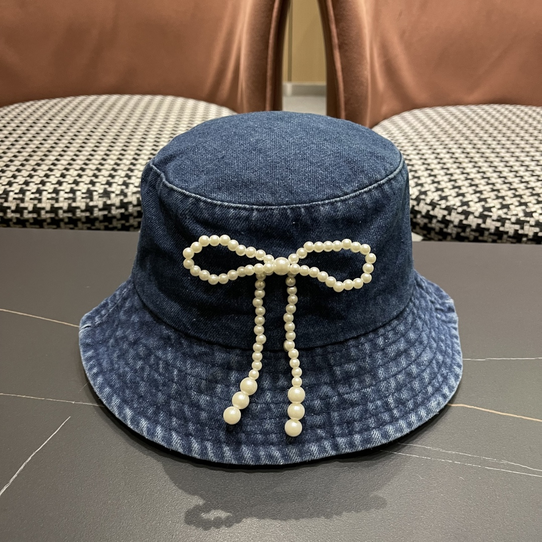  chanel香奈儿牛仔登山帽渔夫帽女夏季新款大头围防晒帽遮阳帽户外百搭盆帽
