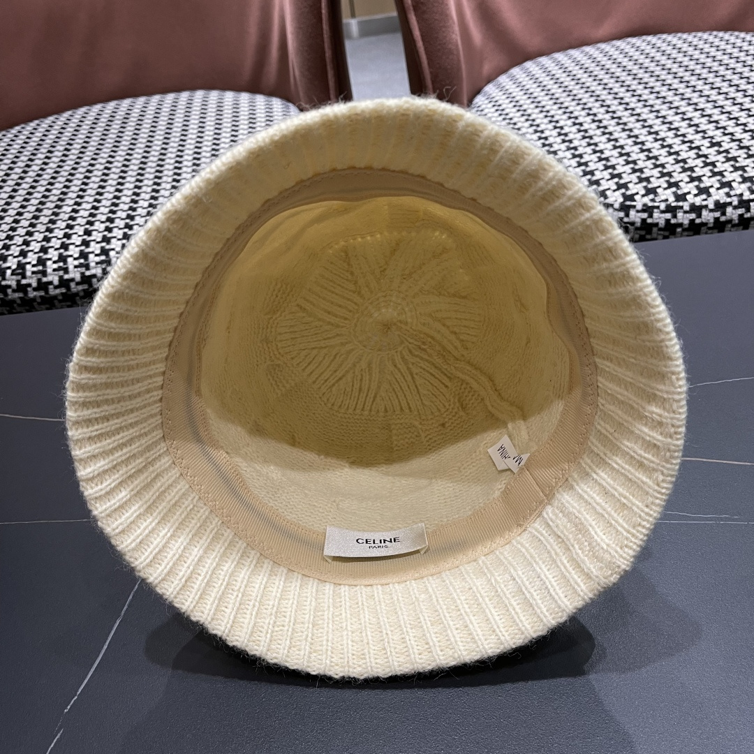  Celine 赛琳*定制版凯旋门羊羔毛盆帽女款水桶帽2025年爆款新款秋冬季帽子渔夫帽冬款
