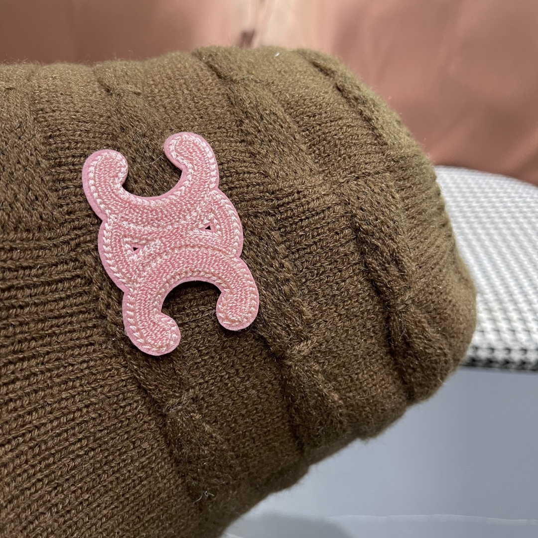  Celine 赛琳*定制版凯旋门羊羔毛盆帽女款水桶帽2025年爆款新款秋冬季帽子渔夫帽冬款