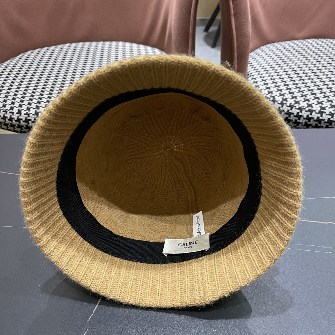  Celine 赛琳*定制版凯旋门羊羔毛盆帽女款水桶帽2025年爆款新款秋冬季帽子渔夫帽冬款