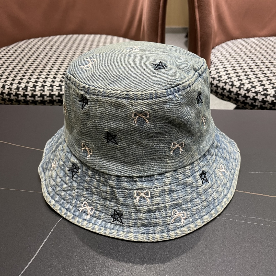  迪奥DIOR牛仔渔夫帽女2025春夏季出游逛街休闲百搭盆帽宽檐显脸小可折叠潮