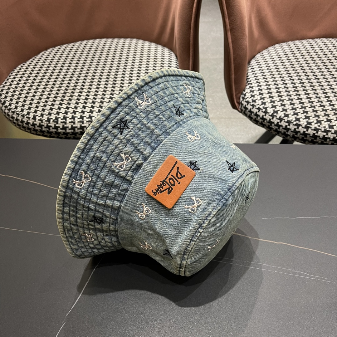  迪奥DIOR牛仔渔夫帽女2025春夏季出游逛街休闲百搭盆帽宽檐显脸小可折叠潮