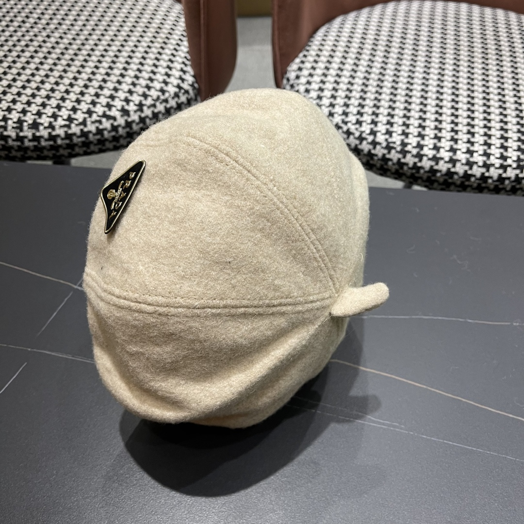  普拉达Prada新中式春夏贝雷帽女高品质轻薄立体时尚百搭单品潮