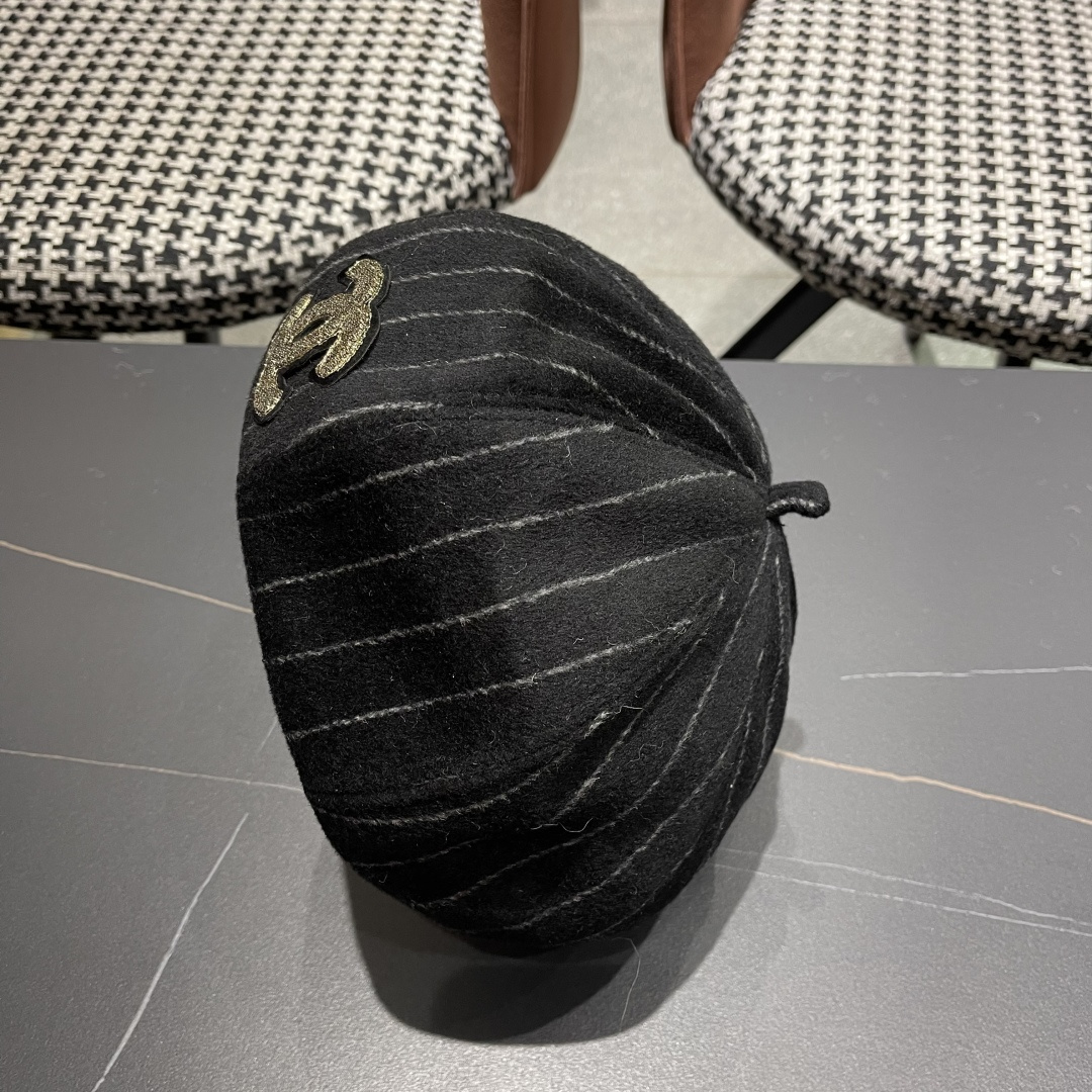  香奈儿 蓓蕾帽贝雷帽女士帽子女款秋冬冷帽鸭舌帽显脸小冬季画家帽女气质