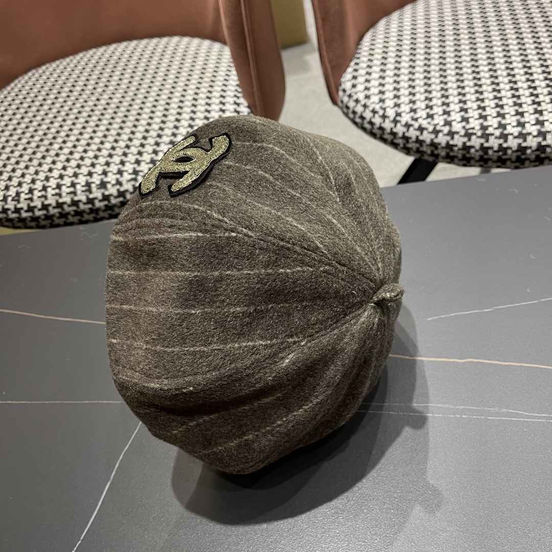  香奈儿 蓓蕾帽贝雷帽女士帽子女款秋冬冷帽鸭舌帽显脸小冬季画家帽女气质