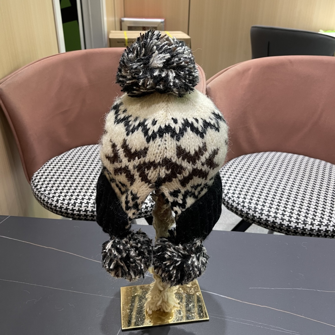  古奇 Guccl帽子女秋冬季加绒加厚针织帽保暖护耳冷帽2025新款包头毛线帽