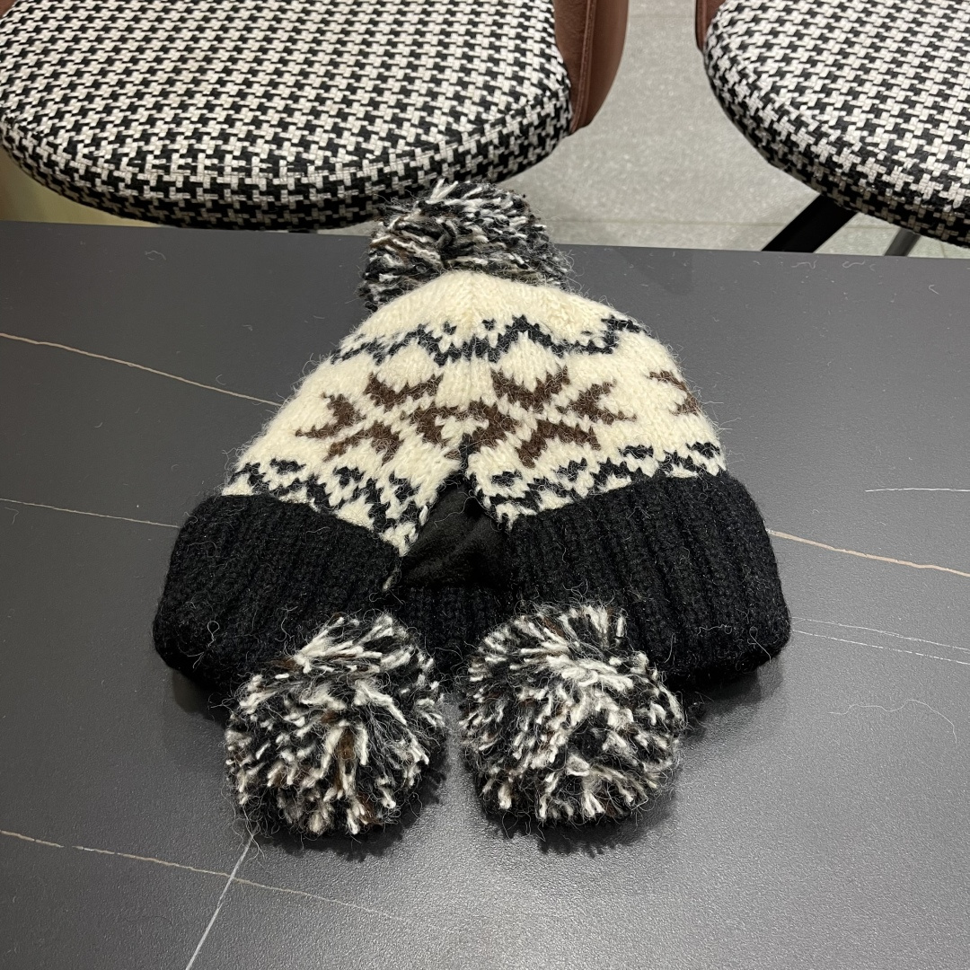  古奇 Guccl帽子女秋冬季加绒加厚针织帽保暖护耳冷帽2025新款包头毛线帽