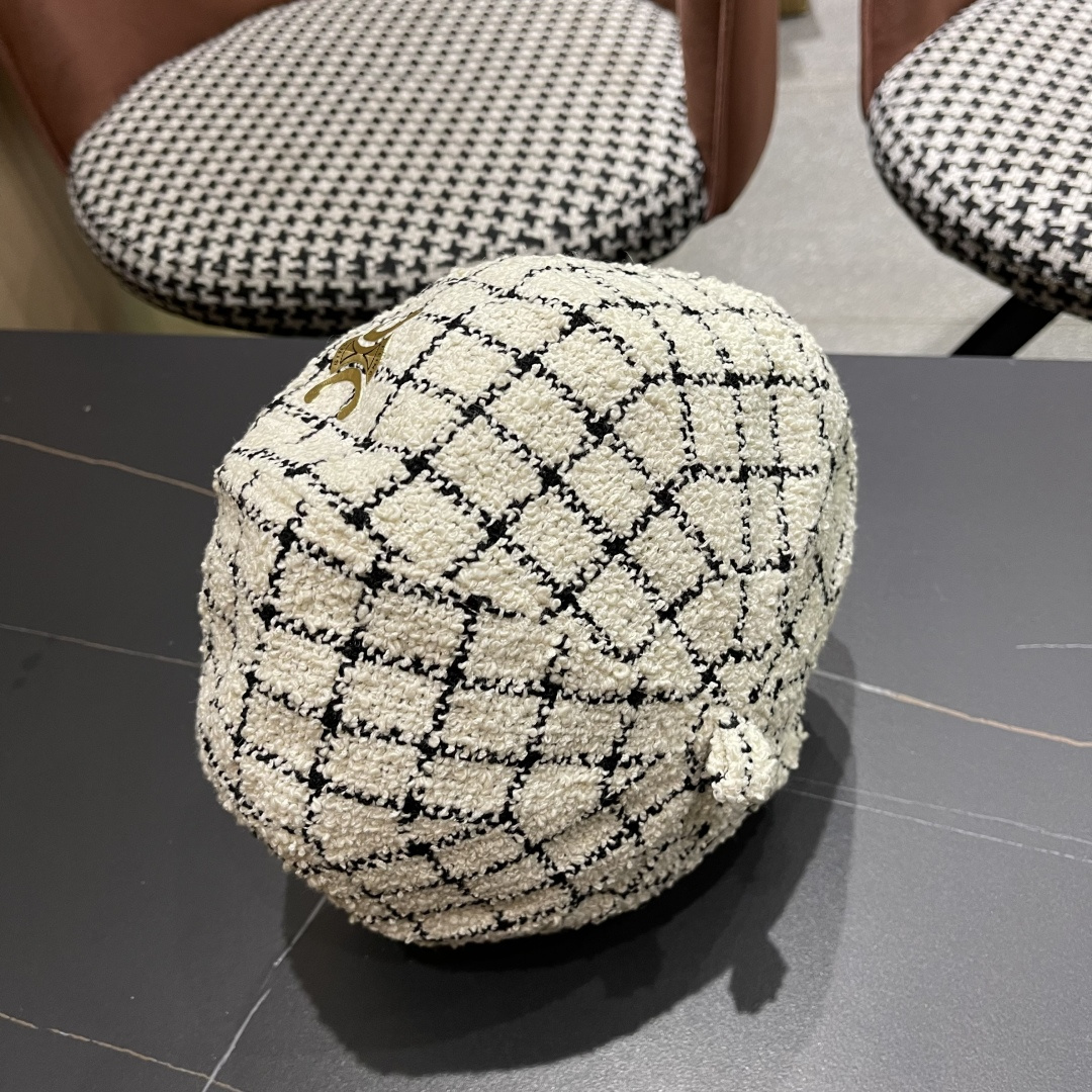  赛琳 CELINE 2025新款韩版格纹贝雷帽女秋冬百搭显脸小休闲
画家帽潮八角帽